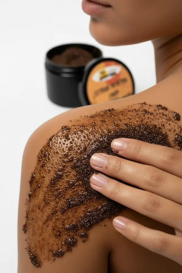 Scrub natural de corp cu cafea & menta